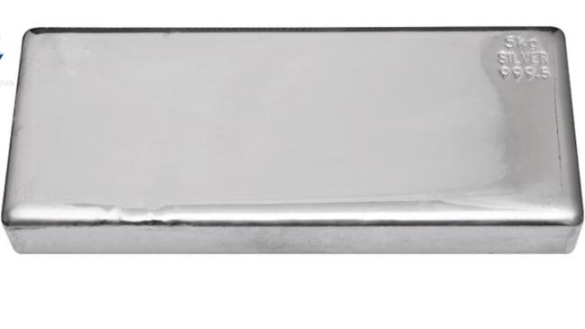 One of the 5kg silver bars.