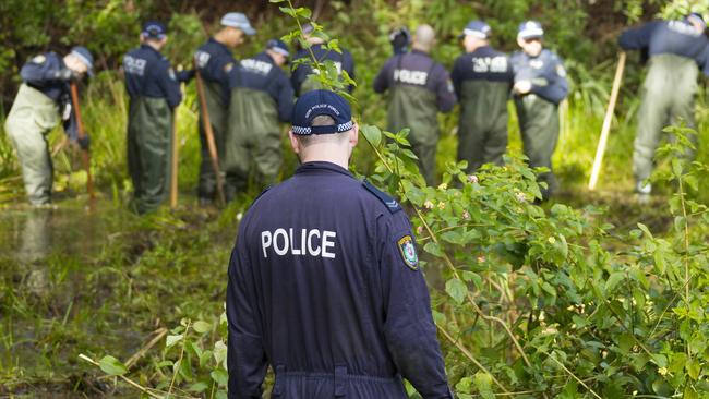 NSW Police during the 2018 search. Picture: AAP