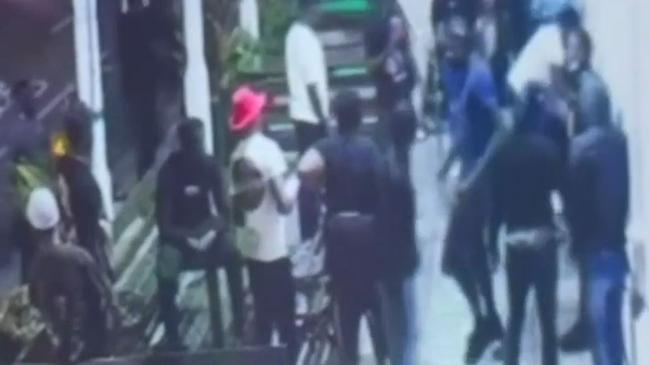 A brawl at Grenfell St nightclub Nairobi Affair Lounge broke out on March 13. Picture: 9NEWS