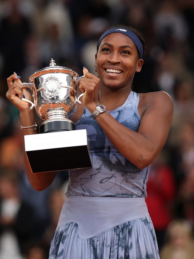 It’s a second grand slam title for Coco Gauff. (Photo by Julian Finney/Getty Images)