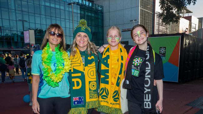 Fans ahead of the World Cup Matilda's v Sweden match at Suncorp Stadium. Photo - Stephen Archer
