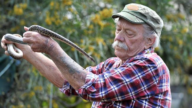 Snake catcher Dick Shearim has issued a warning against catching snakes.