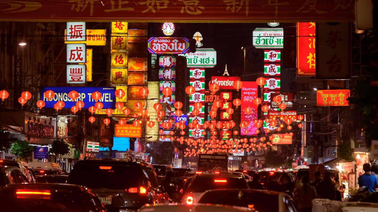 Bangkok's Chinatown, Thailand, decorated for Lunar New Year. Picture: AFP