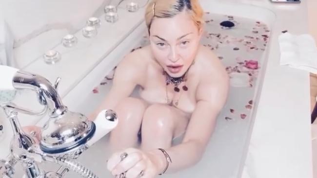 Madonna’s bathtub diatribe was peak celebrity entitlement. Picture: Instagram