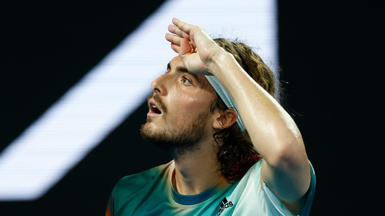 Stefanos Tsitsipas received yet another coaching violation. Picture: Daniel Pockett/Getty Images