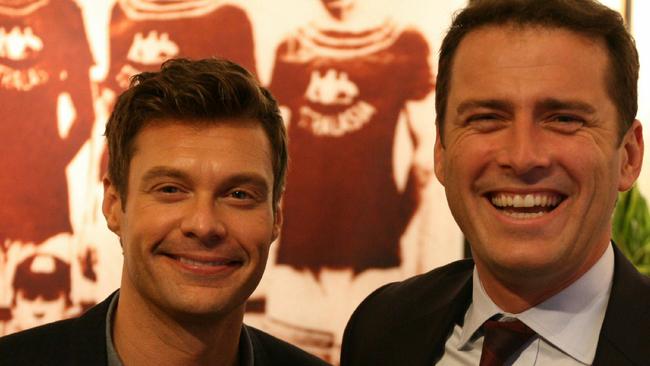 Karl Stefanovic and Seacrest in London. Supplied: Nine.