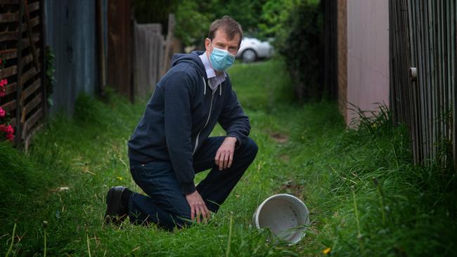 The grass is often even higher and has syringes and vermin in it. Picture: Tony Gough