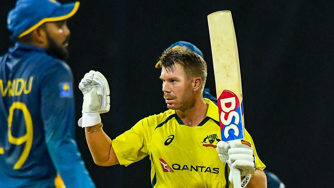 David Warner in Sr Lanka. Photo by ISHARA S. KODIKARA / AFP.