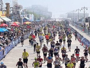 A runner has died after collapsing at the finish line at the Brooklyn half marathon. Picture: New York Road Runners/Instagram