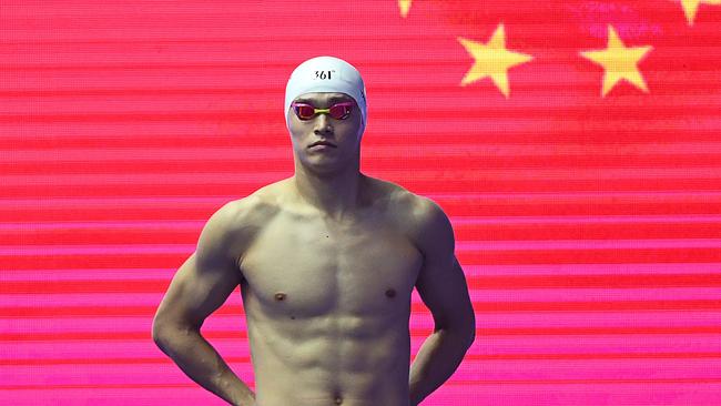 China's Sun Yang is a convicted drug cheat, but the swimming governing body FINA accepts that he cheated by accident. Picture: Manan V Atsyayana / AFP