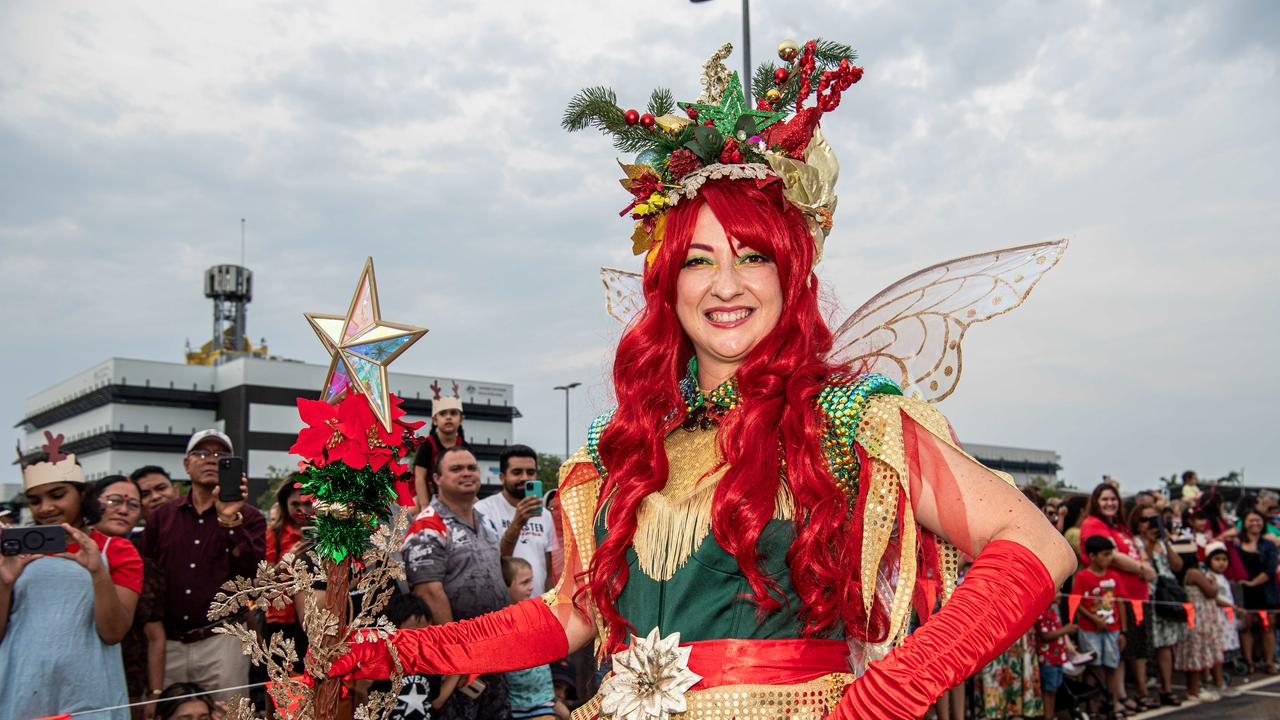 Fairies warmed-up the fans before Santa’s spectacular arrival. Picture: Pema Tamang Pakhrin.