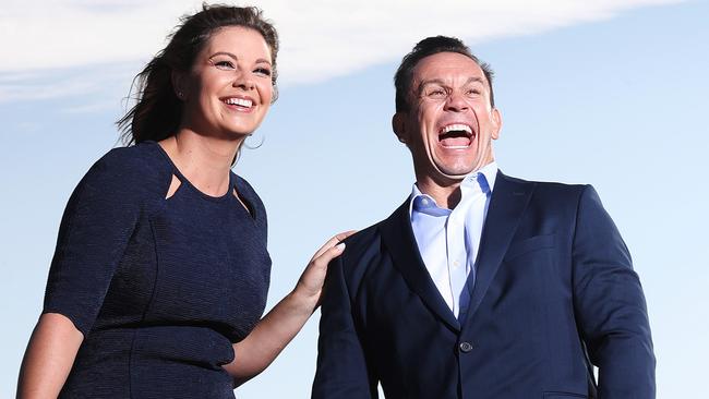 Matthew Johns and Yvonne Sampson enjoyed a spike in ratings. Picture: Brett Costello