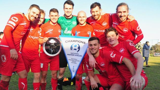 Eastern Lions celebrate their championship win Picture: Ghadir Razuki