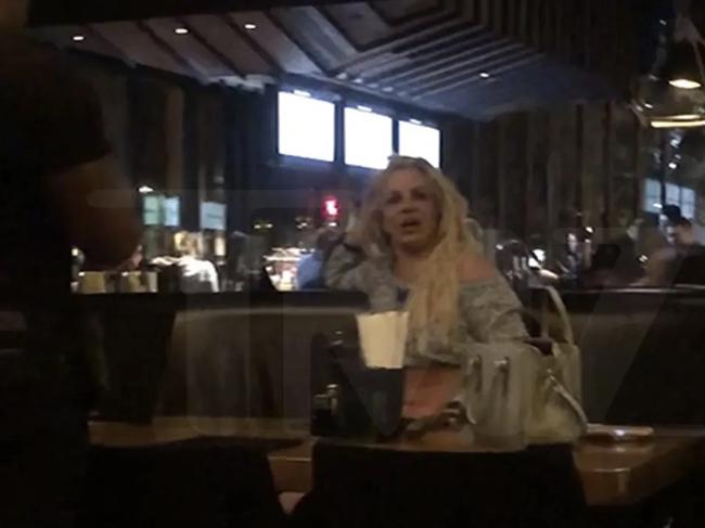 Britney appeared to be "speaking gibberish" in a rare video of the star out in public. Picture: TMZ.com/Backgrid