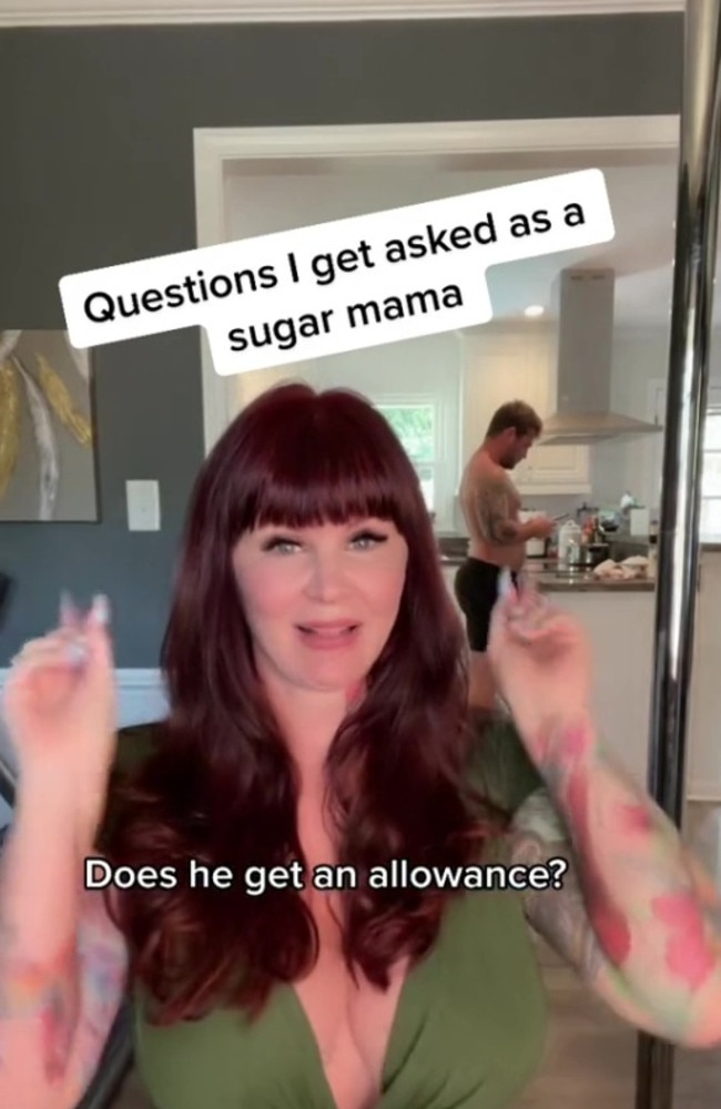 TikTok user Julie answered questions about being a 'sugar mama'. 