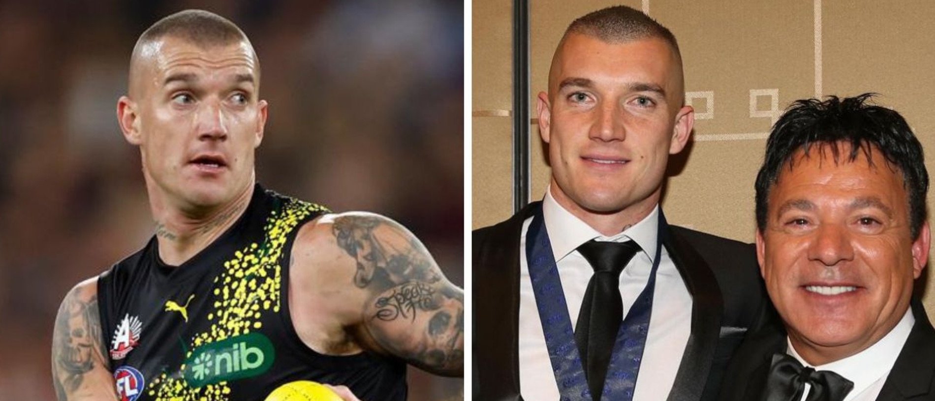 Dustin Martin and his managed Ralph Carr.