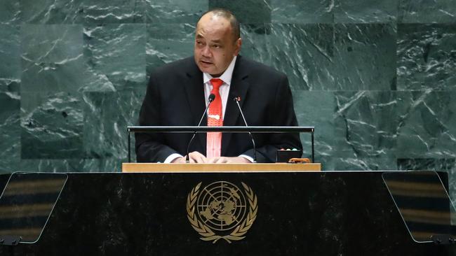 Tonga's Prime Minister Siaosi Sovaleni has abruptly resigned. Picture: AFP.