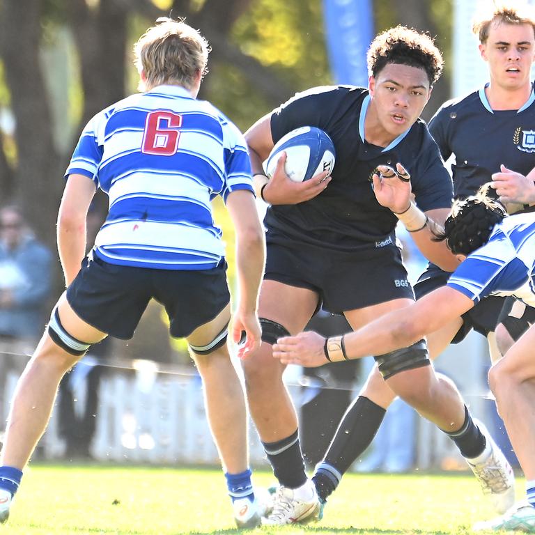 Dyer Akauola. GPS First XV rugby between Nudgee College and Brisbane Grammar School. Saturday August 3, 2024. Picture, John Gass