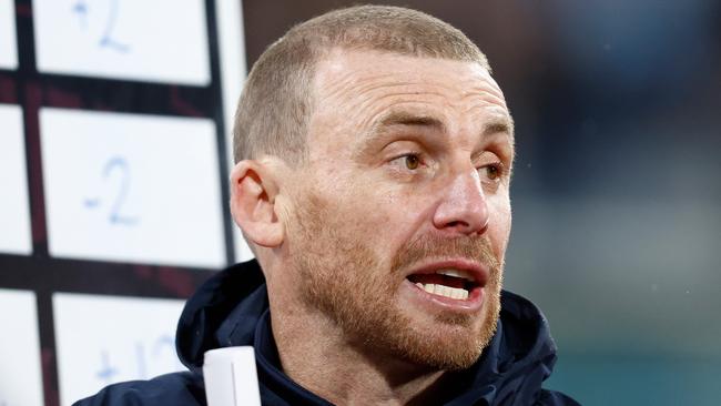 Melbourne coach Simon Goodwin says rumours about a star midfielder are ‘garbage’. Picture: Michael Willson/AFL Photos via Getty Images