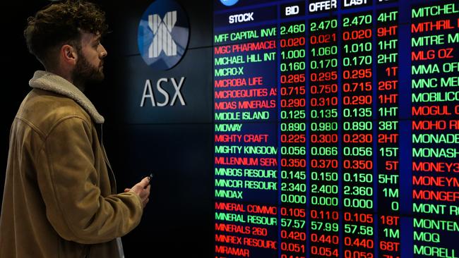 SYDNEY, AUSTRALIA - NEWSWIRE PHOTOS June 06 2022:  A general view of the digital boards at the ASX in Sydney. Picture NCA Newswire/ Gaye Gerard.