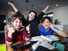 Naplan results show vic kids doing best in the country. Family with three kids in primary school, two did naplan. L-R Jude 6, Jasmine 13 and Elijah 10 are very happy with Victorias results at their home in Blackburn North.  Picture Rebecca Michael.