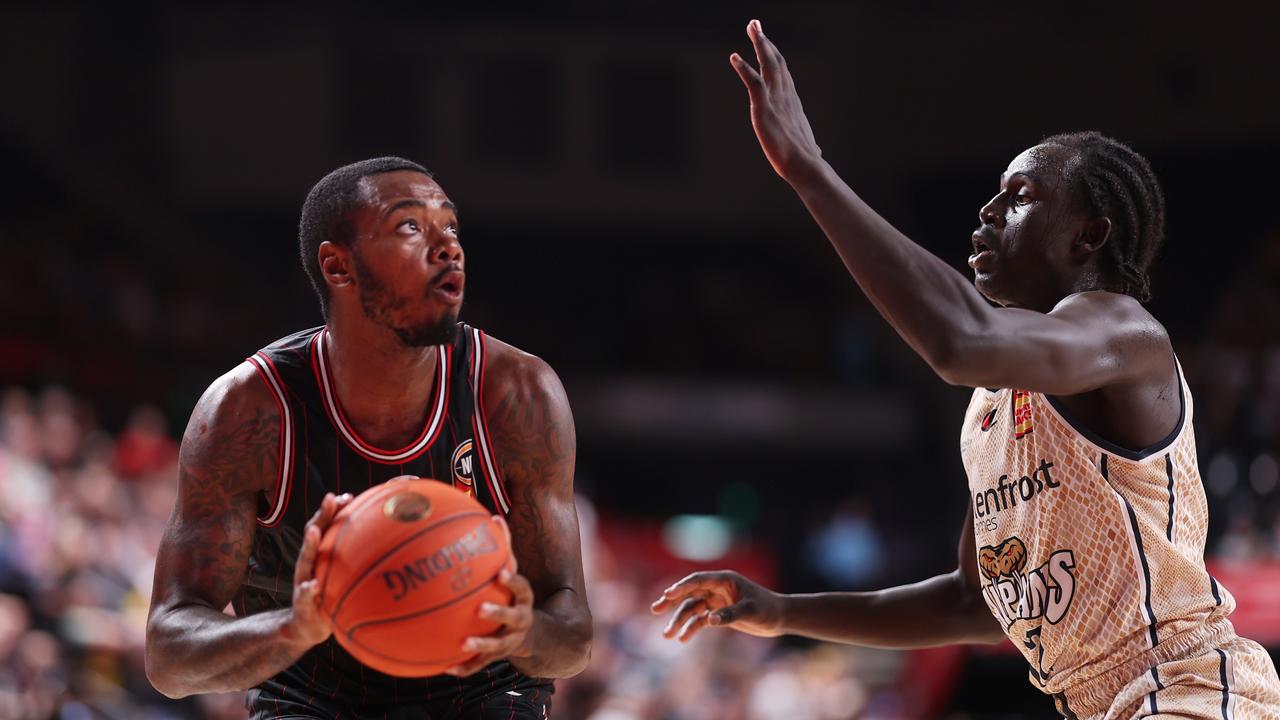 Gary Clark looked to have done enough to get the Hawks home with his 36 point outing, but the Taipans came back to steal the game on the buzzer. Picture: Getty Images