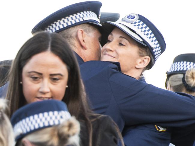 SYDNEY, AUSTRALIA - NCA NewsWirePhotos - Sunday, 21 April 2024:The candlelight vigil at Dolphin Court, Bondi Beach to allow community to come together and honour the victims of the Bondi Junction tragedy. Inspector Amy Scott pictured at the Candlelight Vigil for Bondi Junction Victims at Bondi Beach.Picture: NCA NewsWire  / Monique Harmer