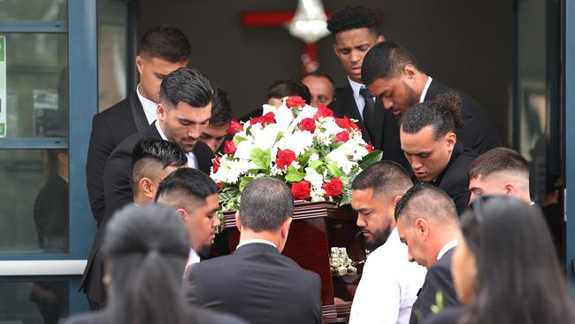 The funeral of rising Manly star Keith Titmuss.