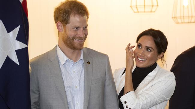 Becks will meet his friend Prince Harry and his wife Meghan Markle for the Invictus Games later this week. Picture: Paul Edwards/Pool Photo via AP