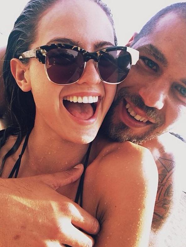 Jesinta Campbell and Buddy Franklin. Picture: Jesinta Campbell/Instagram