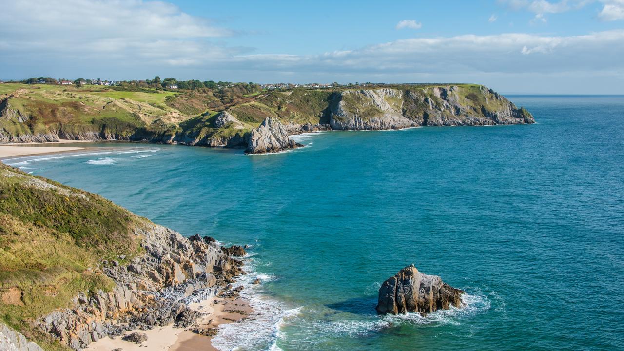 View of Three Cliffs Bay in Wales from a hill top Picture: iStock