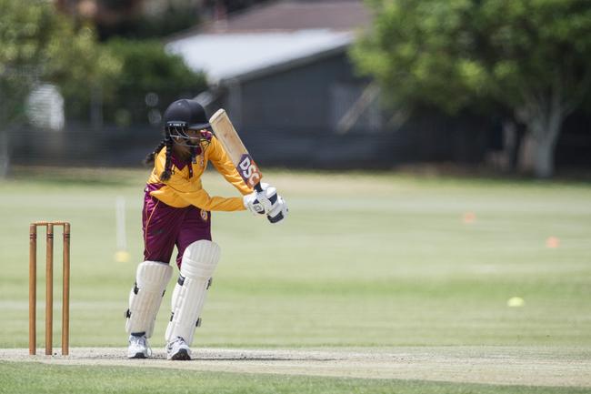 Madhumika Dinesh bats for the Bears against the Darling Downs last summer. Picture: Kevin Farmer