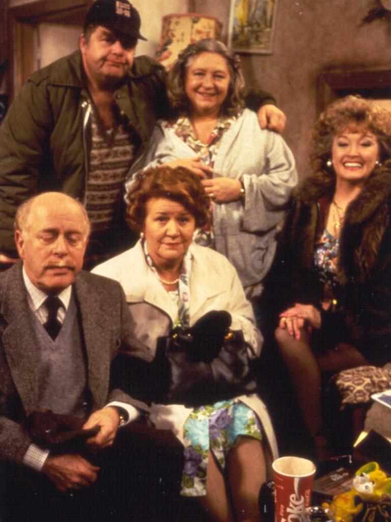 The cast of Keeping Up Appearances – only Routledge and Judy Cornwell (both centre) are still alive.