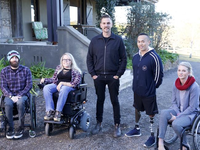 Harley Breen spent time with people with disabilities for the first episode of Taboo. <br/>From left: Jason, Dee, Khoa and Sam.