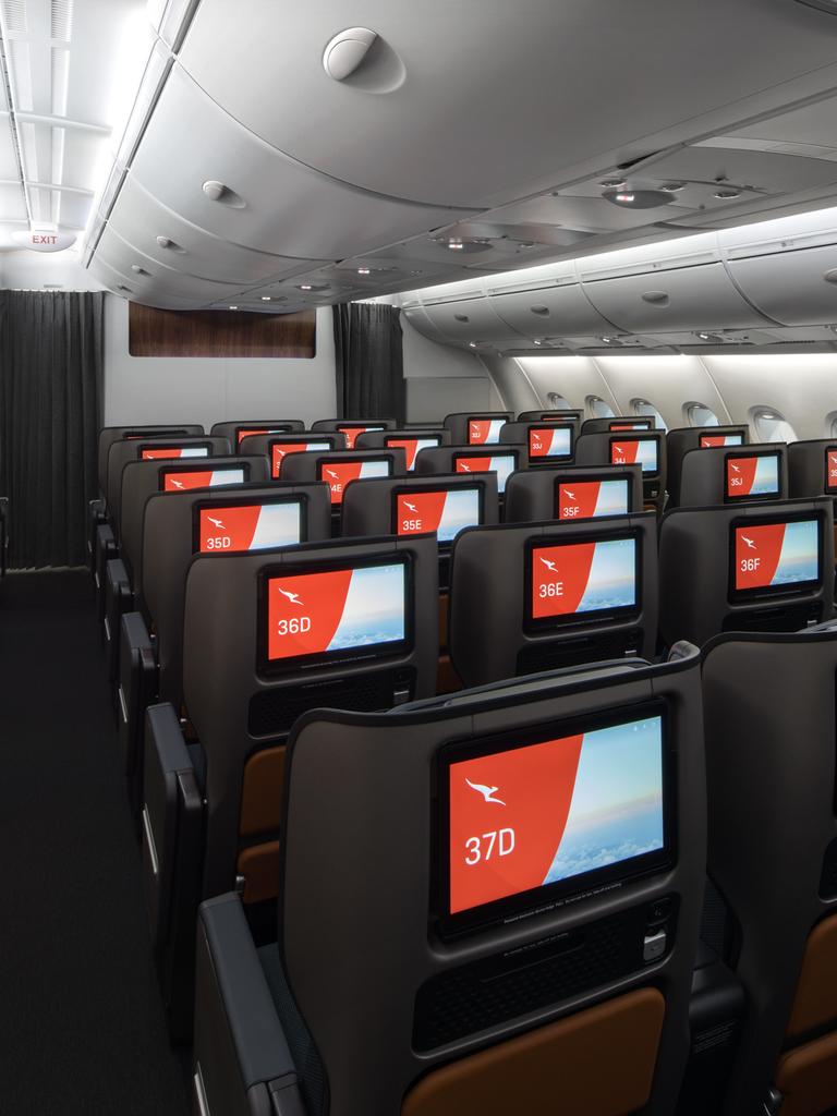 Qantas completed refurbishments on A380s, including premium economy seats, in 2019. Picture: Qantas
