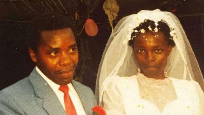 Lucy Gichuhi and her husband William on their wedding day.