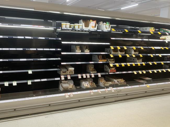 Warning over empty supermarket shelves