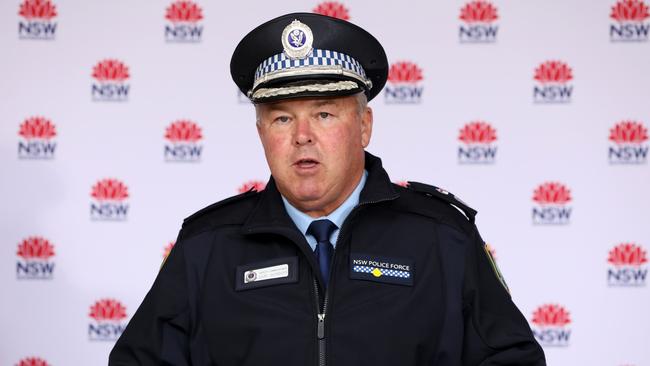 NSW Police Deputy Commissioner Gary Worboys pictured speaking at a COVID-19 update press conference. Picture: NCA NewsWire / Damian Shaw