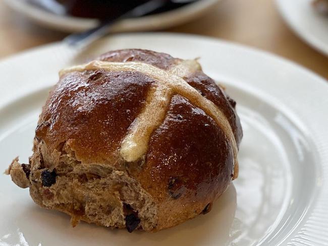 Hot cross buns: Millers Bread sour dough hot cross buns. Picture: supplied