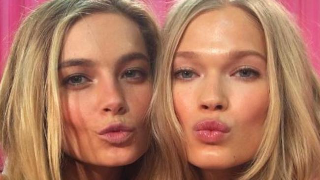 Bridget Malcolm, left, is in full preparation ahead of the 2016 Victoria’s Secret casting. Picture: Instagram