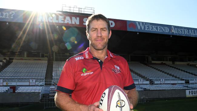 New Reds coach Brad Thorn poses for a photo at Ballymore in Brisbane.