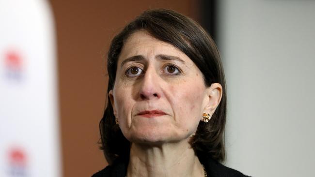 NSW Premier Gladys Berejiklian has accused her Queensland counterpart Annastacia Palaszczuk of noting having the courage to open the borders. Picture: Damian Shaw