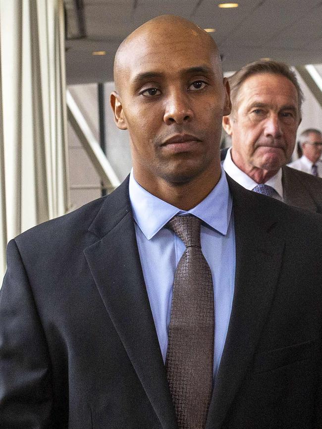 Former Minneapolis police officer Mohamed Noor, leaves the Hennepin County Government Center in Minneapolis. Picture: AFP