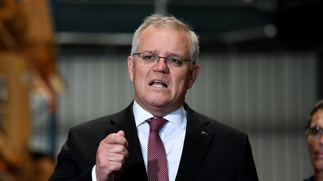 Scott Morrison will back a 660 Megawatt gas power plant in the Hunter Valley to offset the closure of the Liddell coal-fired power station in 2023. Picture: NCA NewsWire/Dan Peled