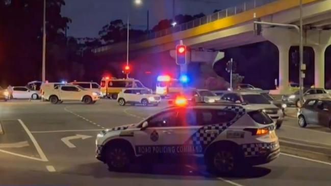 The scene of the tragic accident at Smith St in Southport. Picture: Nine Gold Coast News.