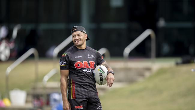 FOR SUNDAY TELE FIRST USE. thanksCaption:   Penrith Panthers' new recruit Api Koroisau. Credit Penrith Panthers Supplied 28/11/19