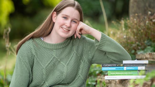 Padua College graduate Phoebe Canning, 18, was eagerly awaiting the announcement of second round offers on Monday. Picture: Jason Edwards