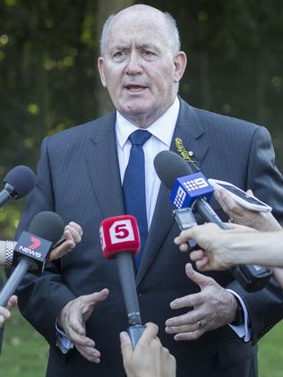 Australian Governor-general Sir Peter Cosgrove joins Julie Bishop.