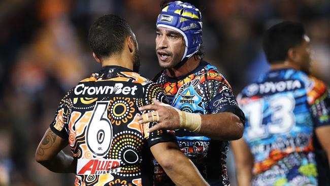 Benji Marshall’s Wests Tigers defeated Johnathan Thurston and the Cowboys at Leichhardt oval. Picture: Phil Hillyard