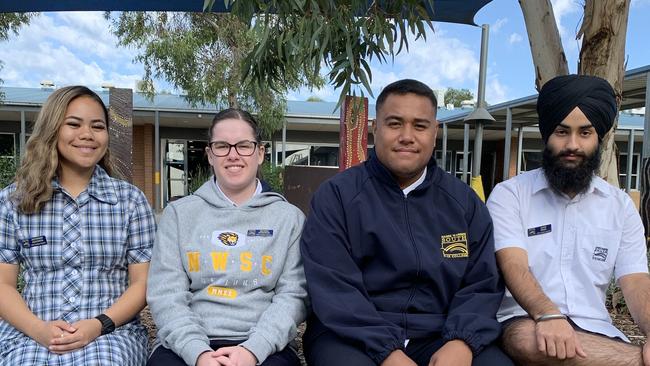 Jastehana Ngatokoa, Melinda Rogerson, Talosaga Heka and Gursahib Singhn.